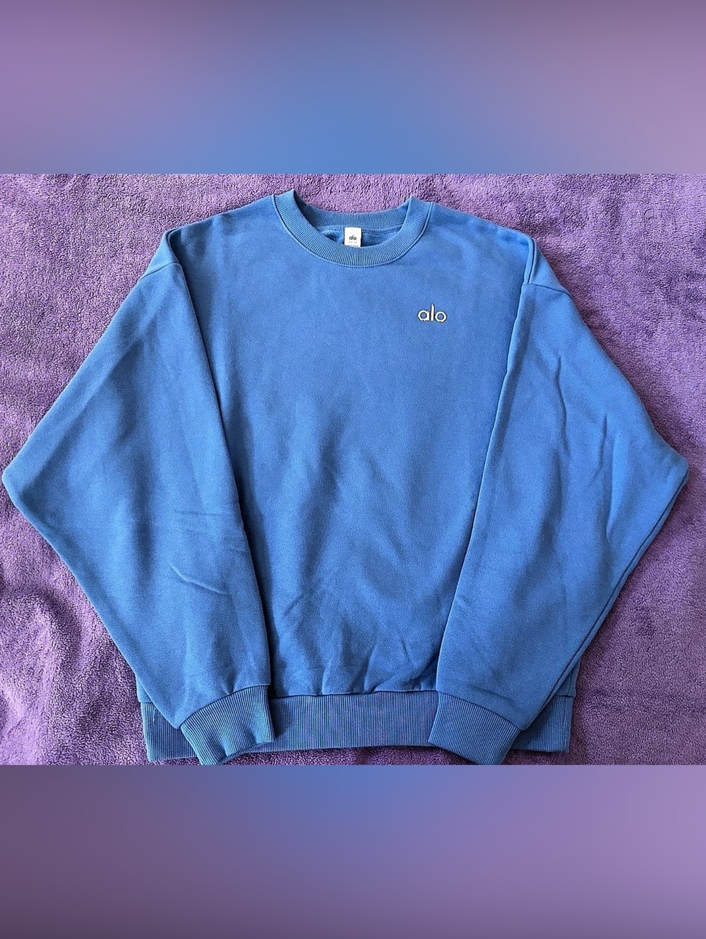 Alo Blue Sweatshirt Size Small Like New